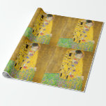 Gustav Klimt The Kiss Fine Art Wrapping Paper<br><div class="desc">Gustav Klimt The Kiss Fine Art Wrapping Paper</div>