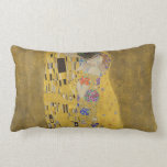 Gustav Klimt The Kiss (Lovers) GalleryHD Vintage Lumbar Cushion<br><div class="desc">Gustav Klimt. The Kiss (Lovers). c. 1908. Oil and gold leaf on canvas. Original fine art masterpiece painting by famous Austrian Art Nouveau artist Gustav Klimt.</div>