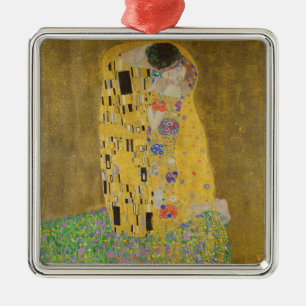 Gustav Klimt "The Kiss" Metal Tree Decoration