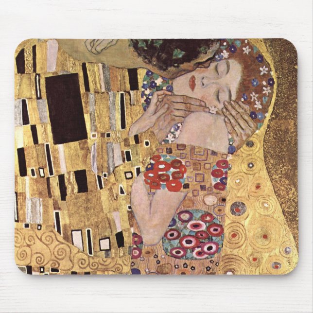 Gustav Klimt ~ the Kiss Mouse Pad (Front)