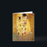 Gustav Klimt The Kiss Note Card<br><div class="desc">Gustav Klimt The Kiss note card. Artwork oil paint on canvas from 1907-1908. The Kiss is Gustav Klimt’s best-known painting,  a beautiful work representing the height of his golden period. A perfect gift for lovers of Austrian symbolism,  Gustav Klimt,  and fine art.</div>