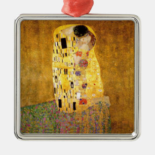 Gustav Klimt The Kiss Nouveau Metal Tree Decoration