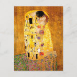 Gustav Klimt "The Kiss" Postcard<br><div class="desc">This is the radiant and sensual painting, “The Kiss, ” created by the Austrian painter Gustav Klimt. It’s considered to be his most famous work. He painted it between the years 1907 and 1908, which were the highpoint of his “Golden Period, ” when he painted a number of works utilising...</div>