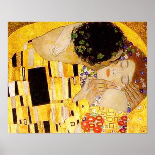 Gustav Klimt The Kiss Poster (Front)