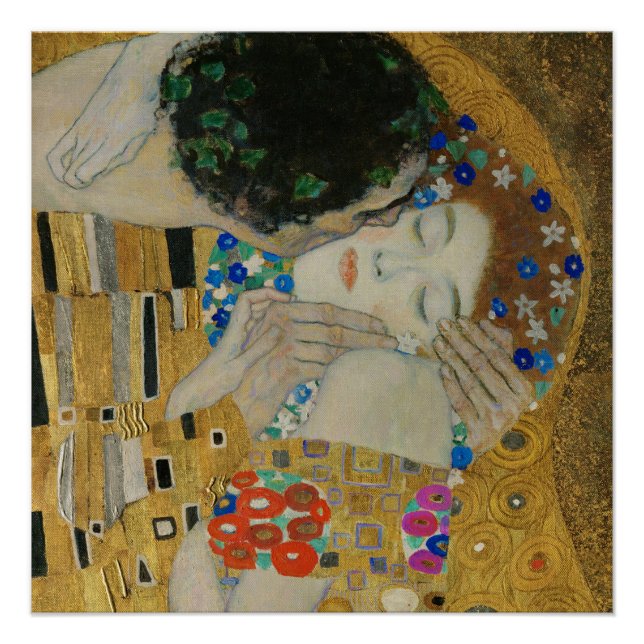 Gustav Klimt The Kiss Poster (Front)