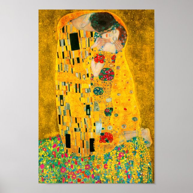 Gustav Klimt The Kiss Poster (Front)