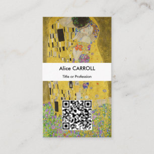 Gustav Klimt - The Kiss - QR Code Business Card
