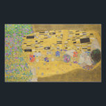 Gustav Klimt "The Kiss" Rectangular Sticker<br><div class="desc">Gustav Klimt 's masterpiece: "The Kiss". “The Kiss, ” created by the Austrian painter Gustav Klimt. It’s considered to be his most famous work. He painted it between the years 1907 and 1908, which were the highpoint of his “Golden Period, ” when he painted a number of works utilising gold...</div>