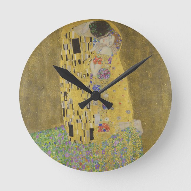 Gustav Klimt "The Kiss" Round Clock (Front)