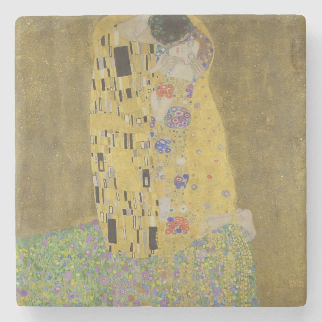 Gustav Klimt The Kiss Stone Coaster (Front)