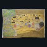 Gustav Klimt "The Kiss" Tea Towel<br><div class="desc">Gustav Klimt 's masterpiece: "The Kiss". “The Kiss, ” created by the Austrian painter Gustav Klimt. It’s considered to be his most famous work. He painted it between the years 1907 and 1908, which were the highpoint of his “Golden Period, ” when he painted a number of works utilising gold...</div>