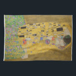 Gustav Klimt "The Kiss" Tea Towel<br><div class="desc">Gustav Klimt 's masterpiece: "The Kiss". “The Kiss, ” created by the Austrian painter Gustav Klimt. It’s considered to be his most famous work. He painted it between the years 1907 and 1908, which were the highpoint of his “Golden Period, ” when he painted a number of works utilising gold...</div>