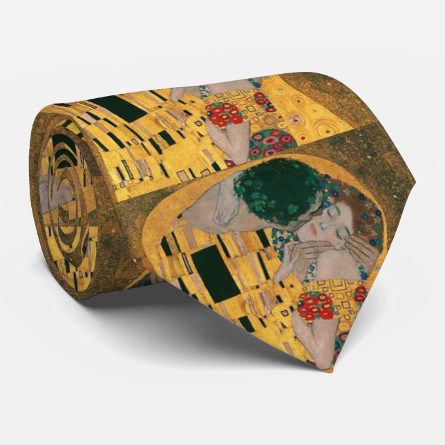 Gustav Klimt ,“ The Kiss ” Tie (Rolled)