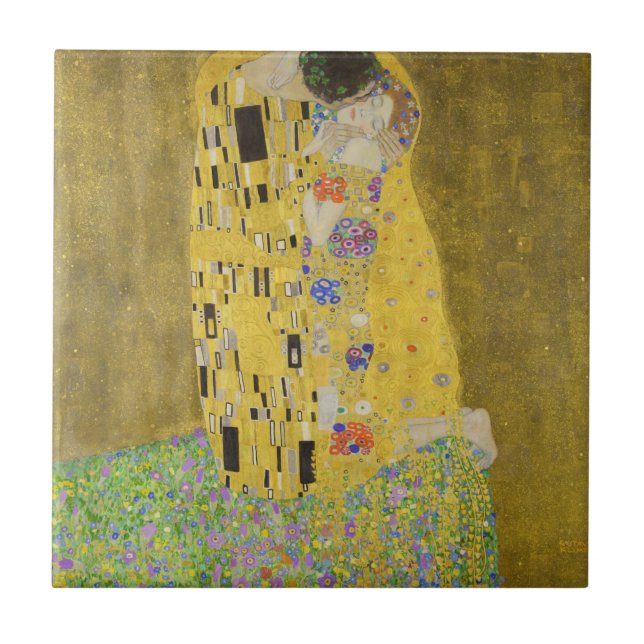 Gustav Klimt - The Kiss Tile (Front)