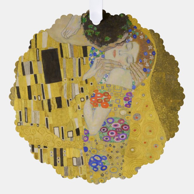 Gustav Klimt - The Kiss Tree Decoration Card (Front)