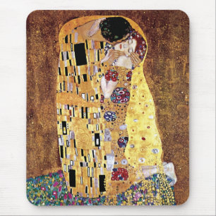 Gustav Klimt - The Kiss - Vintage Art Nouveau Mouse Pad