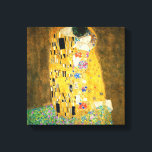 Gustav Klimt The Kiss Vintage Art Nouveau Painting Canvas Print<br><div class="desc">Gustav Klimt The Kiss Vintage Art Nouveau Painting The Kiss (In German: Der Kuss) was painted by the Austrian Symbolist painter Gustav Klimt between 1907 and 1908, the highpoint of his Golden Period, when he painted a number of works in a similar gilded style. The painting is widely considered a...</div>