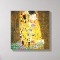 Gustav Klimt The Kiss Vintage Art Nouveau Painting