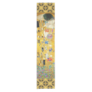 Gustav Klimt The Kiss Vintage Art Nouveau Painting Short Table Runner