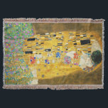 Gustav Klimt The Kiss Vintage Art Nouveau Painting Throw Blanket<br><div class="desc">Gustav Klimt The Kiss Vintage Art Nouveau Painting The Kiss (In German: Der Kuss) was painted by the Austrian Symbolist painter Gustav Klimt between 1907 and 1908, the highpoint of his Golden Period, when he painted a number of works in a similar gilded style. The painting is widely considered a...</div>
