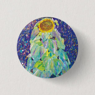 Gustav Klimt - The Sunflower Fine Art Painting 3 Cm Round Badge