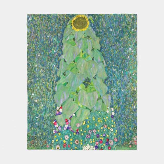 Gustav Klimt - The Sunflower Fleece Blanket (Front)