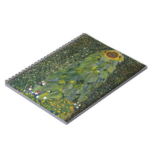 Gustav Klimt- The Sunflower Spiral Notebook
