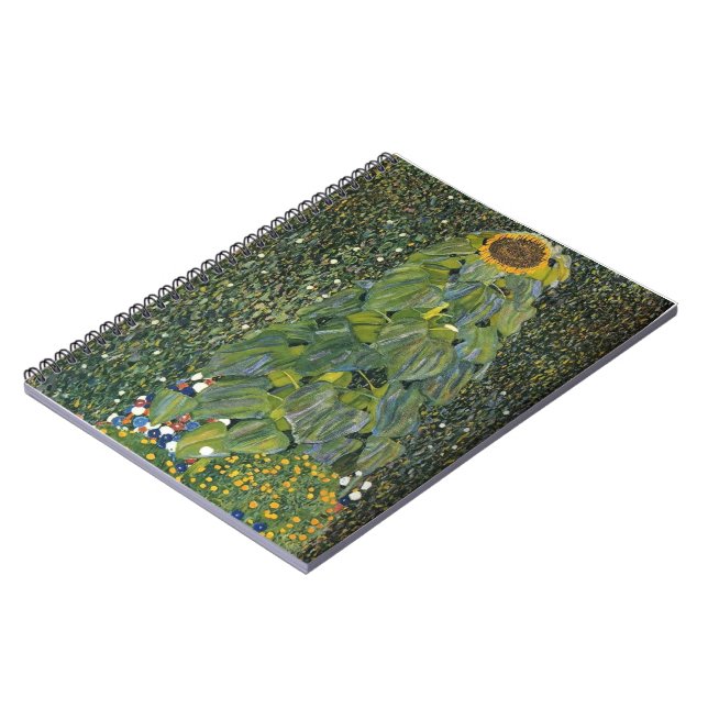 Gustav Klimt- The Sunflower Spiral Notebook (Left Side)