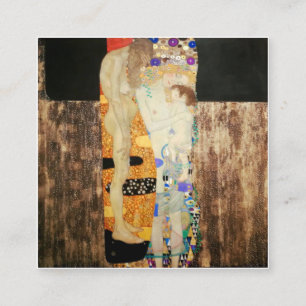 Gustav Klimt - The Three Ages Of Woman Square Business Card