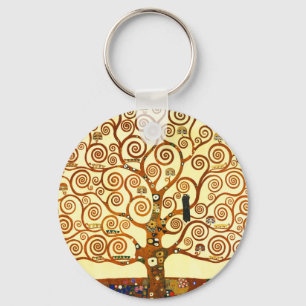 Gustav Klimt The Tree of Life Fine Art Key Ring