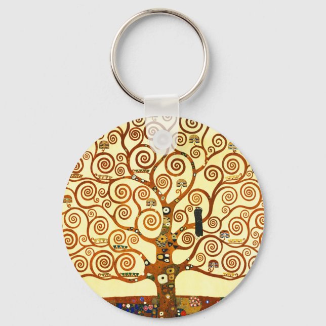 Gustav Klimt The Tree of Life Fine Art Key Ring (Front)