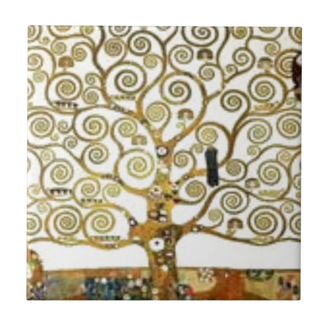 Gustav Klimt - the Tree of Life painting Tile (Front)