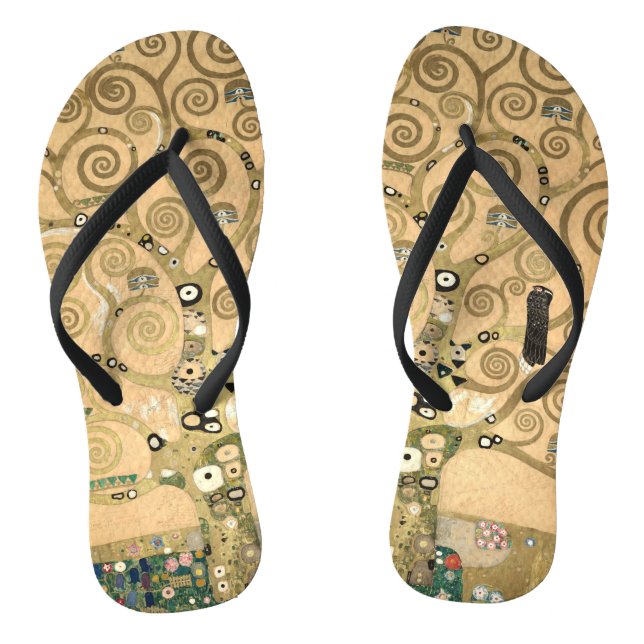 Gustav Klimt - The Tree of Life, Stoclet Frieze Jandals (Footbed)