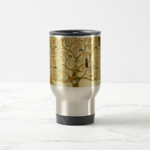 Gustav Klimt The Tree Of Life Vintage Art Nouveau Travel Mug