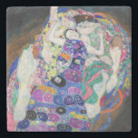 Gustav Klimt - The Virgin Stone Coaster<br><div class="desc">The Virgin / The Maiden - Gustav Klimt,  Oil on Canvas,  1913</div>