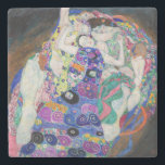 Gustav Klimt - The Virgin Stone Coaster<br><div class="desc">The Virgin / The Maiden - Gustav Klimt,  Oil on Canvas,  1913</div>
