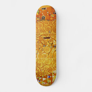 Gustav Klimt Tree of Life Art Nouveau Art Print Skateboard