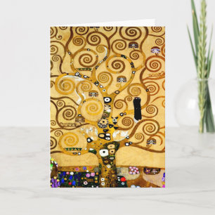 Gustav Klimt Tree of Life: Art Nouveau Symbolist Card