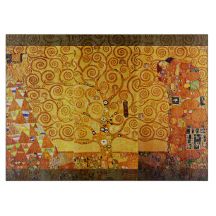 Gustav Klimt Tree of Life: Art Nouveau Symbolist Cutting Board