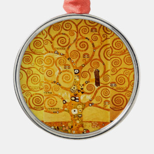 Gustav Klimt Tree of Life: Art Nouveau Symbolist Metal Tree Decoration