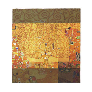 Gustav Klimt Tree of Life: Art Nouveau Symbolist Notepad