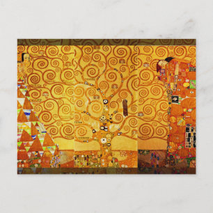 Gustav Klimt Tree of Life: Art Nouveau Symbolist Postcard