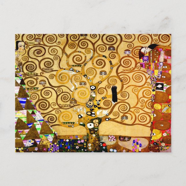 Gustav Klimt Tree of Life: Art Nouveau Symbolist Postcard (Front)