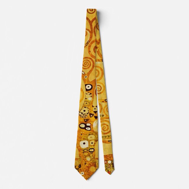 Gustav Klimt Tree of Life: Art Nouveau Symbolist Tie (Front)