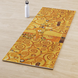 Gustav Klimt Tree of Life: Art Nouveau Symbolist Yoga Mat