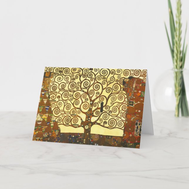 Gustav Klimt Tree of Life Greeting Card (Front)