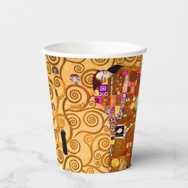 Gustav Klimt Tree of Life Paper Cups (Back)
