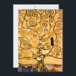 Gustav Klimt Tree of Life Save The Date<br><div class="desc">Card featuring Gustav Klimt’s mural The Tree of Life,  The Stoclet Frieze (1905-1911). It consists of three mosaics: The Expectation,  Knight,  and The Embrace. A beautiful woman,  a golden tree,  and two lovers in an embrace are depicted. A wonderful gift for fans of Art Nouveau and Austrian art.</div>