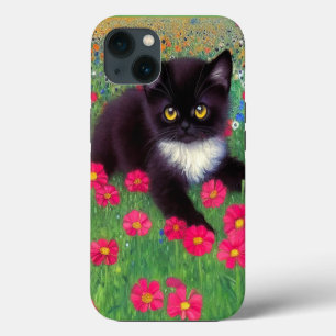 Gustav Klimt Tuxedo Cat iPhone 13 Case