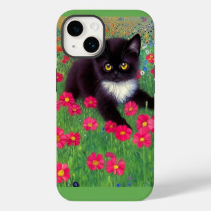 Gustav Klimt Tuxedo Cat iPhone 14 Case